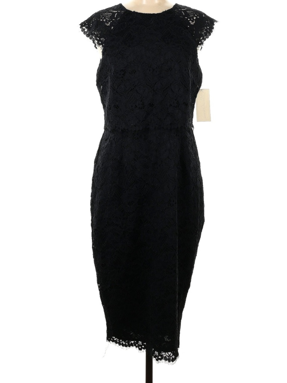Size 8 Shoshanna Lace 2-tiered dress with accordion back detail.